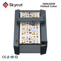 Skycut FCR6090 60*90cm Rol Dubbele Mes Flatbed Snijplotter met Automatische Contour Snijfunctie CCD Camera met Touchscreen
