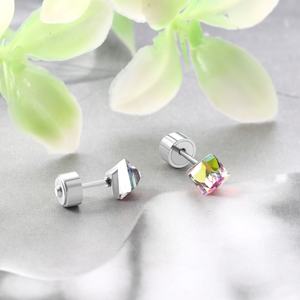 Pendientes de Acero Inoxidable Coloridos Ason, Diseño Nuevo, para Niñas, Tipo Broche, para Uso Diario, Precio al por Mayor - Product Image 5