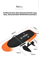Planche de surf électrique hydrofoil fournie par le fabricant, modèle E-foiling en EPP pour la pratique du surf aquatique, EDEF009