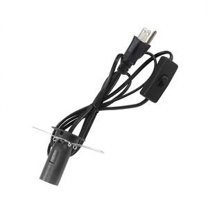E12 E26 USA Muối Đèn <span class=keywords><strong>Power</strong></span> <span class=keywords><strong>Cord</strong></span> Mỹ đèn cắm với dimmer chuyển đổi và E14 E27 giữ đèn dây - Product Image 3