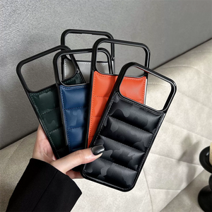 Funda 3D para Teléfono con Diseño de Chaqueta Acolchada para iPhone Air 17 16 15 <span class=keywords><strong>14</strong></span> 13 <span class=keywords><strong>Pro</strong></span> <span class=keywords><strong>Max</strong></span>, Camuflaje, Suave al Tacto, Relleno de Algodón - Product Image 2