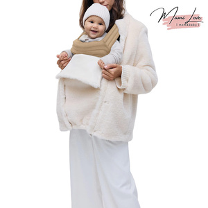 Chaqueta de Maternidad con Bolsillos para Usar Antes y Después del Bebé, Chaqueta de Forro Polar, Abrigo <span class=keywords><strong>Parka</strong></span> para Mujer, Chaqueta de Invierno de Lujo para Lactancia, 100% Poliéster - Product Image 1