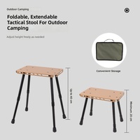 Table de jardin pliante moderne en fer et tissu Oxford – Tabouret portable pour camping, pêche et pique-nique