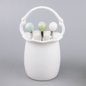 <span class=keywords><strong>Moderno</strong></span> ristorante utensili da cucina a forma di cigno <span class=keywords><strong>bianco</strong></span> in ceramica posate porta utensili per la casa - Product Image 6