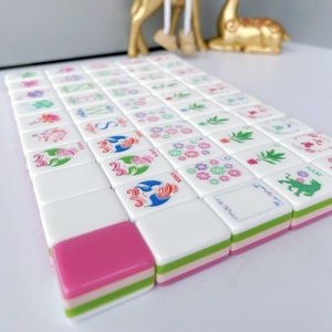 Juego de Mahjong Americano de Acrílico Rosa, Marca Hand Rub, con Bolsa de Almacenamiento, Regalo para el Hogar, Mahjong de Cristal de Alta Calidad, Origen Jiangsu - Product Image 4