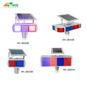 Luz Intermitente Solar para Tráfico HK-JB202A, LED Rojo y Azul, IP65, Montaje en Poste, Material de Aluminio y PC - Product Image 4