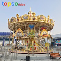 Manège de luxe à deux étages pour enfants, jeux familiaux pour parcs d'attractions et de carnaval