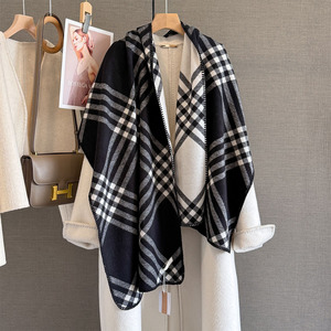 53x192cm nouveau classique <span class=keywords><strong>Plaid</strong></span> faux cachemire écharpe hiver femmes exquis serrure bord chaud cou châle longue écharpe - Product Image 2