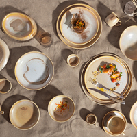 Bol à soupe créatif, vaisselle en porcelaine de haute qualité, assiettes et plats, platos negros, assiette de restaurant, service de table, assiettes de luxe pour restaurant