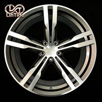 Cerchio in Lega Forgiato a 5 Razze con Finitura Metallica Lucida, Concavo e Sportivo per Tuning Auto