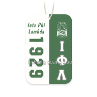 Désodorisant de voiture et sachet parfumé promotionnel personnalisé avec motif lettres grecques de sororité, désodorisant de placard