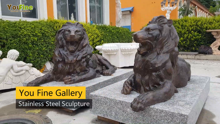 【コールド キャスト ブロンズ】 ライオン像　重さ1.5㌔ コールド キャスト ブロンズ】 ライオン像 重さ1.5㌔ 海を渡り