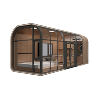 Cabane Apple en verre de luxe de qualité supérieure, maison conteneur préfabriquée de luxe OEM pour camping, jardin, cour, bureau, café ou magasin
