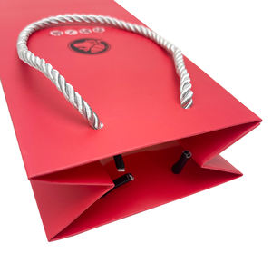 Sacs en papier personnalisés avec logo pour emballage de bouteilles de vin, de boissons ou de cadeaux (un ou deux articles) - Product Image 5