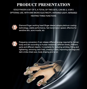 Nueva Máquina de Tratamiento Estético Facial, <span class=keywords><strong>Golden</strong></span> <span class=keywords><strong>Finger</strong></span> Glow, Máquina de Belleza, Masaje de Dedos con Diamantes Gravitacionales - Product Image 5