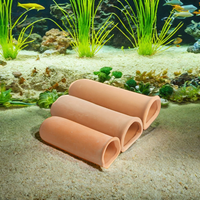 Décoration d'aquarium en terre cuite : Grotte d'élevage pour poissons et crevettas, idéale pour la cachette et la reproduction des poissons dans l'aquarium.