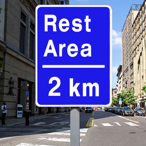 علامة تحذير المرور اتجاه الطريق لوحة الألومنيوم عاكس علامة سريعة شكل مخصص - Product Image 3