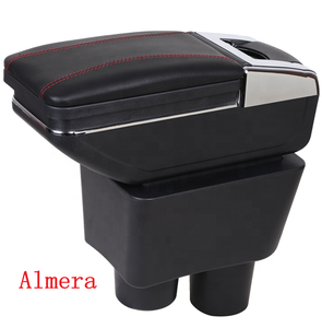 Daiao DA-6122 <span class=keywords><strong>Almera</strong></span>/Sunny/Versa 2011-2017ที่เท้าแขนพร้อมที่ชาร์จ USB ที่วางแก้วและที่เขี่ยบุหรี่กลางสองชั้น - Product Image 5