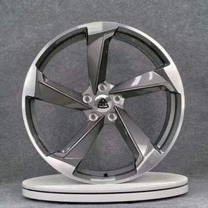 Rines de Aleación Personalizados 722Auto de 5 Radios, Forjados, de 17-22 Pulgadas, Acabado Gunmetal Mecanizado, 5x112/5x114.3, Cóncavos Profundos, para Audi <span class=keywords><strong>A4</strong></span> A5 - Product Image 2