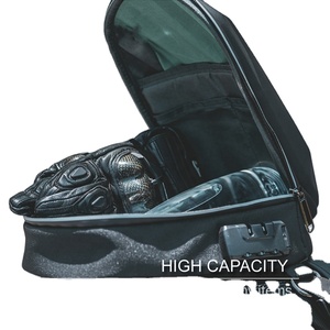 <span class=keywords><strong>Sac</strong></span> de selle imperméable en nylon et cuir anti-rayures et antidérapant avec serrure à code, accessoires de moto, <span class=keywords><strong>sac</strong></span> de rangement pour bagages - Product Image 4