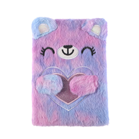 Carnet Mignon Animaux en Peluche 2026 pour Filles – Journal Intime à Couverture Douce avec Poche Cœur pour Enfants – Cadeaux Scolaires