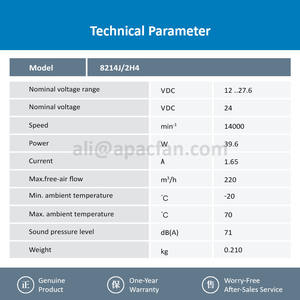 For 8214J/2H4 Ball Bearing Axial Cooling <b>Fan</b> 24VDC 39.6W 1.65A 14000RPM 80*80*38mm 220m3/h <b>Power</b> Module - Product Image 3