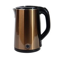 Ketel Listrik Stainless Steel Emas 2.2L untuk Merebus Air, Teh & Kopi, Dinding Ganda, Mati Otomatis, 360 °   Pabrik OEM, Pabrik Asli