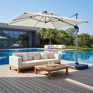 Parasol romain 3x3 m, nouveau design, éclairage LED solaire extérieur, pour ombrage de jardin - Product Image 1