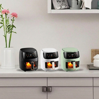 En gros Commercial Vapeur Portable Électrique Intelligent Panier Rond Sans Huile 1400W Chaude Pas Cher Friteuse À Air Sans Huile De 8L
