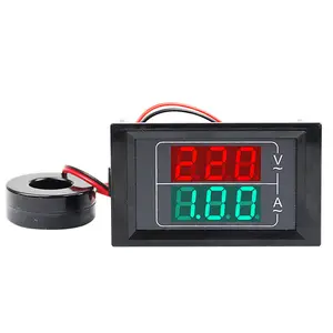 Digital Voltmeter Ammeter Volt Amp Voltage Current Meter Tester Blue & Green Dual LED Display Panel AC50-500V PDM-5035VA
