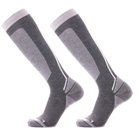 Chaussettes de ski en laine mérinos personnalisées à logo, vente chaude, chaussettes de ski chaudes pour l'hiver, chaussettes de ski hautes jusqu'au genou, unisexe