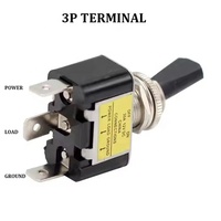Interrupteur à bascule SPST 12V 30A robuste avec éclairage LED pour applications marines et automobiles, interrupteur de commande métallique pour véhicules
