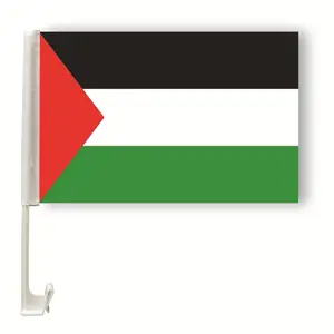 Autovlag Met Vlaggenmast Mount Vlaggenmast Vaste Clip Mount Voor De Meeste Auto Raam Palestine Jordan Israel Iran Autoruit Vlag