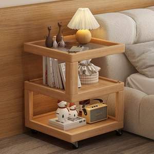 Carrito de almacenamiento móvil cuadrado con ruedas, fácil de limpiar, para uso en dormitorios y organización del hogar. - Product Image 2