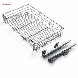 Giá để bát đĩa, giá úp chén, giá để đồ bằng thép không gỉ, ngăn kéo trượt đóng êm, phụ kiện nhà bếp, giỏ kéo - Product Image 3