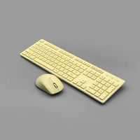 Ensemble clavier et souris sans fil 2,4 G KMSW-112 Slim Noir Couleur Pastel 6D pour Gaming et Bureau – Expédition Immédiate