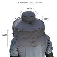 Casquette solaire OEM avec ventilateur intégré pour la pêche, la randonnée et la protection solaire en extérieur – Indispensable pour les soignants d'animaux