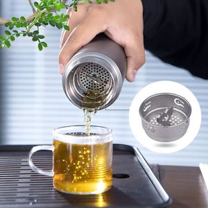 Lightweight Travel Insulated <b>Water</b> <b>Bottle</b> 450ml Vacuum Flask <b>with</b> Tea <b>Filter</b> Outdoor Metal <b>Water</b> <b>Bottles</b> for Camping - Product Image 3