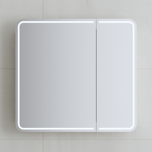Meuble-lavabo mural en <span class=keywords><strong>bois</strong></span> massif au design moderne, taille standard, avec miroir LED et <span class=keywords><strong>armoire</strong></span> <span class=keywords><strong>à</strong></span> <span class=keywords><strong>pharmacie</strong></span>, garantie 5 ans, robinet inclus - Product Image 3
