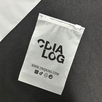 Vêtements de bain, t-shirts de sport, sweats à capuche, chaussettes personnalisés avec logo imprimé, recyclables, réutilisables, emballage en plastique CPE noir givré avec fermeture éclair