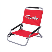 Chaise pliante ergonomique en tube de fer à pieds courts, style Glamping, pour camping, plage, pique-nique, loisirs, mobilier d'extérieur – Vente directe usine