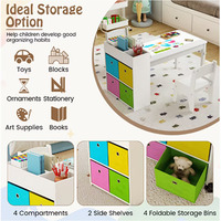 Ensemble de bureau et chaise d'étude pour enfants, table pour matériel pédagogique, rangement pour jouets, table et chaise pour tout-petits