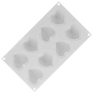 MUYULINS Molde de silicona para mousse de boda con forma de corazón de 8 cavidades, molde para hornear pasteles - Product Image 3
