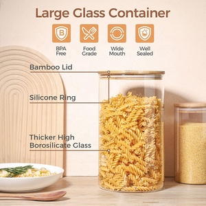 Hộp Đựng Thực Phẩm Nhà Bếp Kín Khí, 4Oz, Bằng Thủy Tinh, Có Nắp Đậy Bằng Tre - Product Image 5