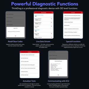 Thinkdiag - 1 an de logiciels et services de réinitialisation gratuits pour tous les fabricants - Outil de diagnostic OBD2 pour Android/iOS - Product Image 5