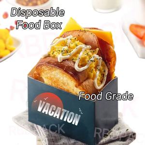 Scatola Personalizzata per Ciambelle Singole, Mini Donuts, Sandwich, Bagel da Asporto, Vassoio Spesso per Hamburger, Snack, Panini e Toast - Product Image 5