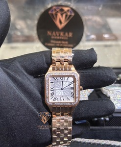 Reloj de Lujo con Diamantes Moissanite, Diseño Hiphop, Completamente Cubierto de Piedras, Disponible para la Venta - Product Image 5