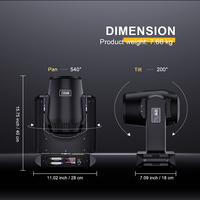Nouvelle lumière laser à tête mobile Shehds 12W avec barre laser annulaire, laser RGB pleine couleur, lumières d'animation pour discothèque