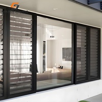 Fenêtre en aluminium de maison de dernière conception GS Stores à persiennes en verre trempé Fenêtres