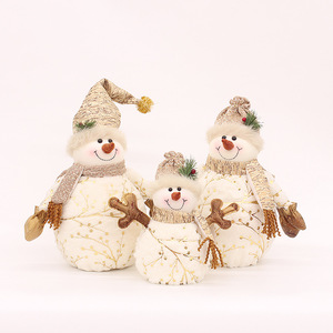 Muñecos de Nieve de Peluche con Serigrafía y Acabado Mate, Decoraciones Navideñas Ecológicas, Figuras para Exhibición Festiva - Product Image 5